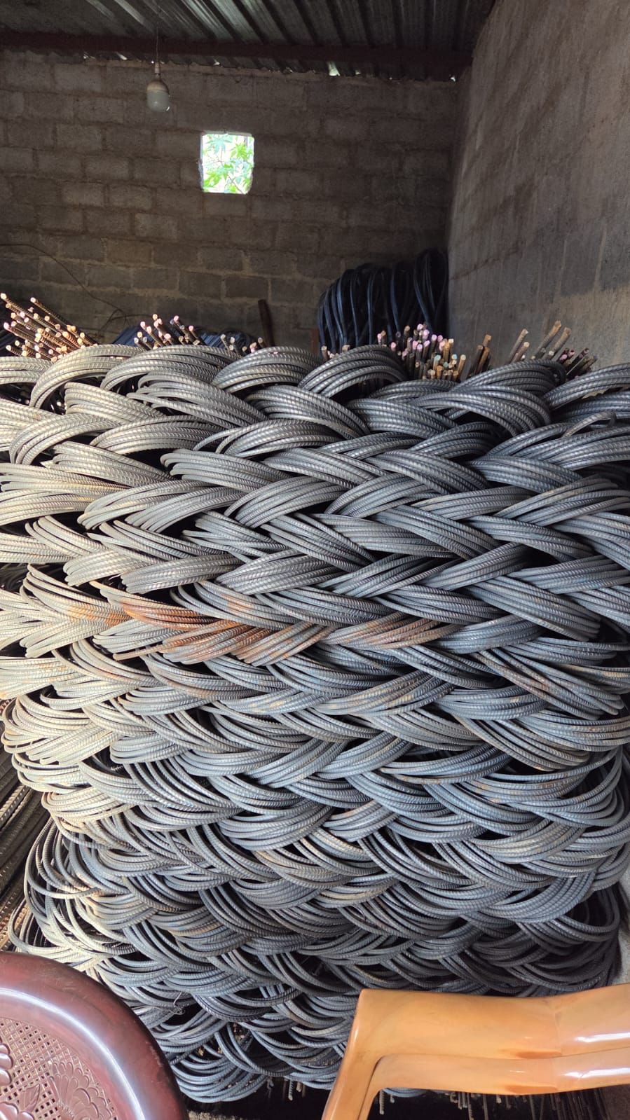 Bundled TMT steel reinforcement rods